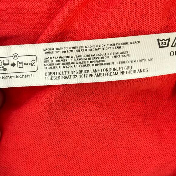 Free People Beach Carrie Midi Dress Atlas Red Large Off Shoulder Cotton Boho - Picture 5 of 6